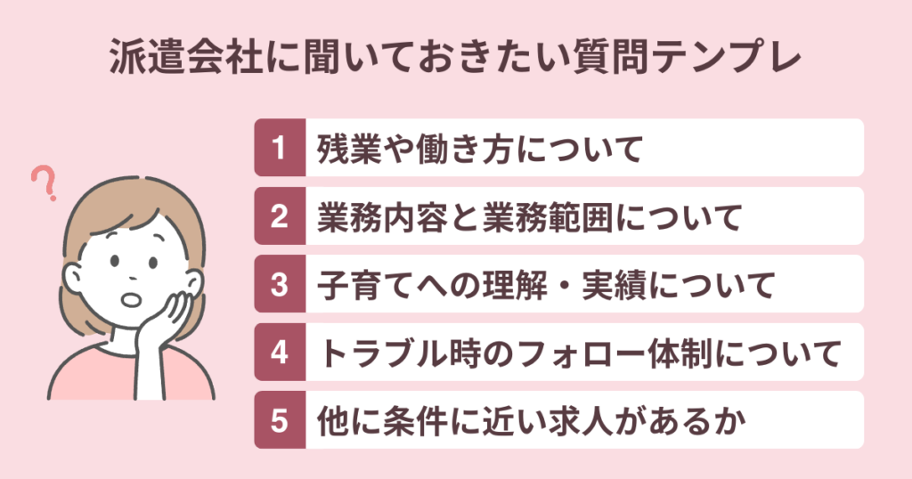 派遣会社に聞いておきたい質問テンプレ集
